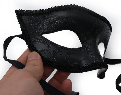 Vista 6 de goodhelper Máscara de mascarada para parejas, accesorios para disfraz de fiesta, máscara de encaje veneciano para mujer