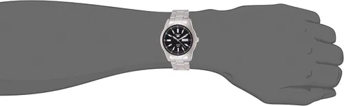 Vista 7 de Reloj analógico automático Seiko 5 de color platanegro de los hombres SNKN13J1