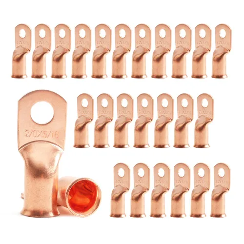 Vista 11 de 25 piezas de terminales de anillo de 1/0 AWG-1/2 (M12), terminales de anillo, conectores de terminal, terminales de cable resistentes, terminales