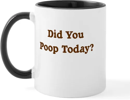Vista 33 de CafePress Time To Poop Mugs Taza de café de cerámica de 11 oz (11.0 fl oz)