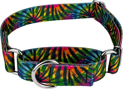 Vista 12 de Country Brook Petz - Collar para perro Martingala con mandala bohemio azul, colección Groovy con diseños lejanos (1/2 pulgada, 2XS)