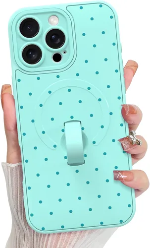 Vista 169 de KANGHAR Compatible con iPhone 17 Pro Case Spot Pattern - Negro Mancha rosada negra
