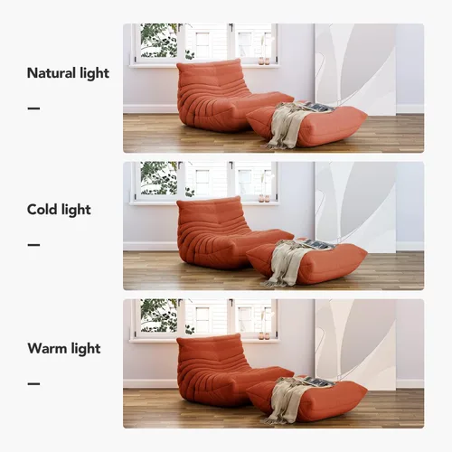 Vista 6 de Fireside - Silla de gamuza suave, sofá de piso perezoso, puff para sala de estar, esquina, dormitorio, sala de estar, oficina, etc