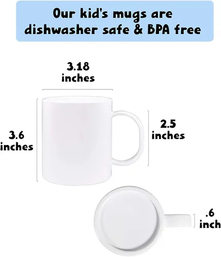 Vista 4 de Kids Easter Bunny Blue Personalized Cup, Unbreakable Mug Customized with Child's Name, Microwave Dishwasher Safe, BPA Free