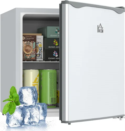 Vista 15 de HOMCOM - Congelador mini de mostrador de 3 pies cúbicos, congelador compacto vertical con estantes removibles, puerta reversible para el hogar Blanco
