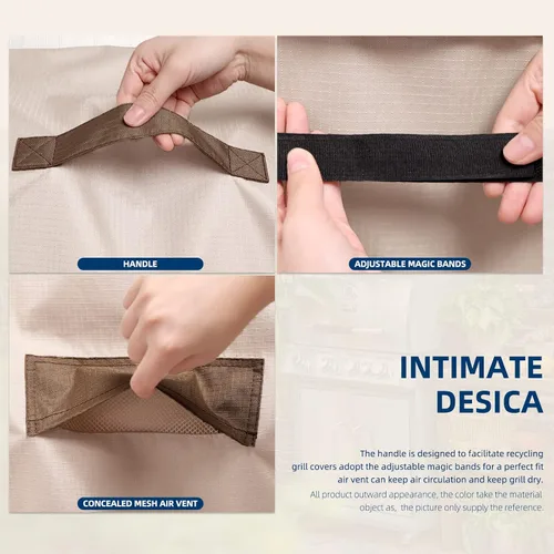 Vista 4 de HAMLER Funda para Parrilla de 30 Pulgadas, Cubiertas para Barbacoa Resistentes e Impermeables de Servicio Pesado, Fundas para Parrilla de Gas
