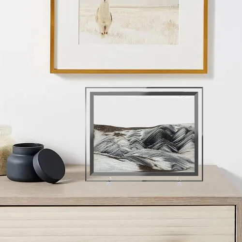 Vista 2 de Imagen de arte de arena en movimiento Mar Profundo Dinámico 8D Paisajes de arena Imágenes en movimiento Oficina Escritorio Arte Decoración Juguetes