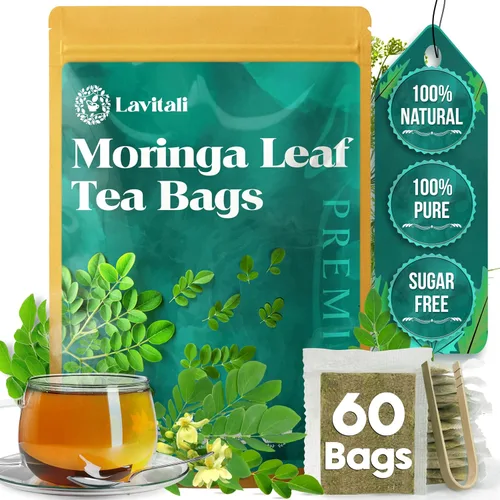 Vista 17 de Lavitali, Bolsas de té de raíz de bardana 60 bolsas, té de hierbas 100% puro Sin cafeína, bolsa de filtro ecológica rica en antioxidantes