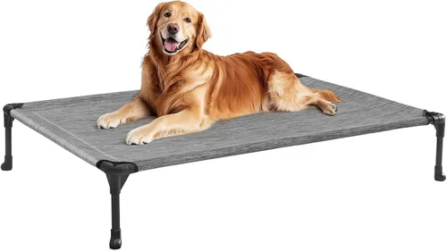 Vista 32 de Veehoo Cama elevada para perros medianos, para exteriores, cama elevada y refrescante para perros, cama para mascotas con malla transpirable, patas