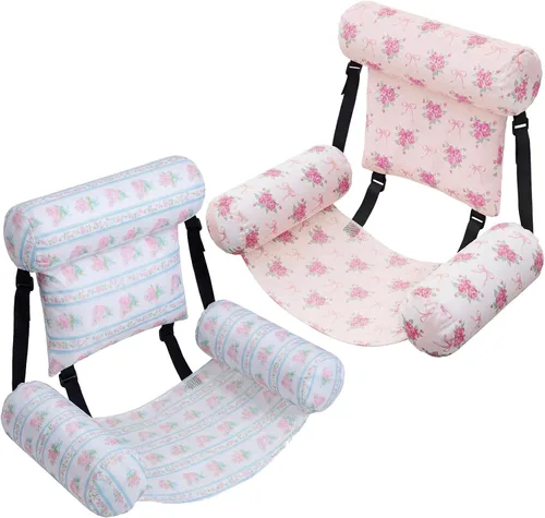 Vista 11 de Threehoney Paquete de 2 flotadores grandes para sillas de piscina para adultos, silla inflable de verano, silla flotante de agua, hamaca flotante