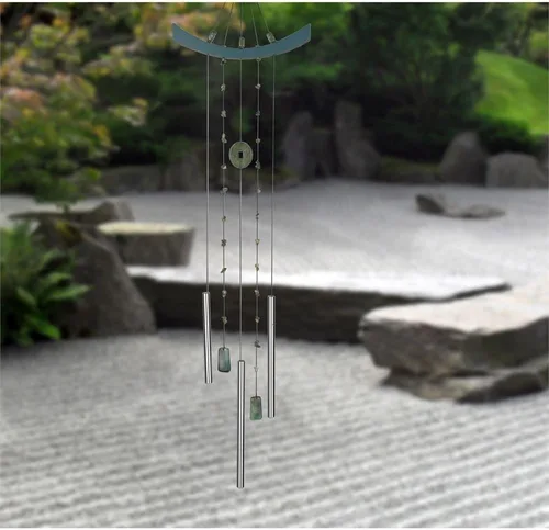 Vista 4 de Woodstock Chimes Signature Collection, Woodstock - Campanilla de viento de 39 pulgadas, Chi Energy Jade Eastern Energies para decoración