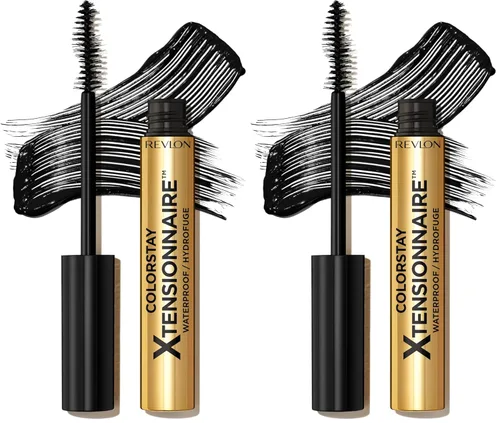 Vista 13 de Revlon ColorStay Xtensionnaire - Suero alargador de pestañas y rímel en uno, cepillo cónico para pestañas de aspecto 2 veces más largo, infundido