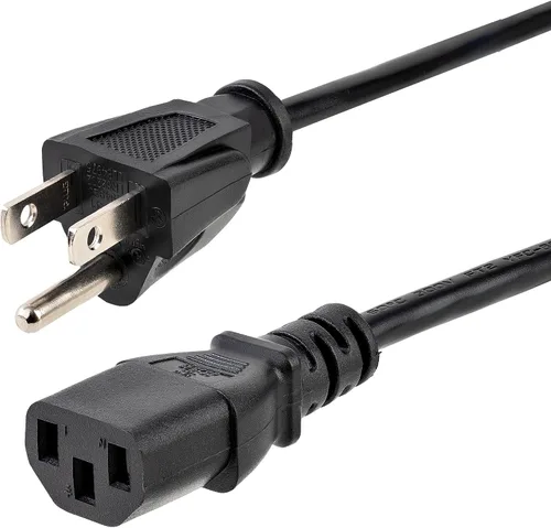 Vista 10 de StarTech Cable de alimentación resistente de 3 pies, NEMA 5-15P a C13, 15A 125V, 14AWG cable de alimentación de CA de repuesto para computadora