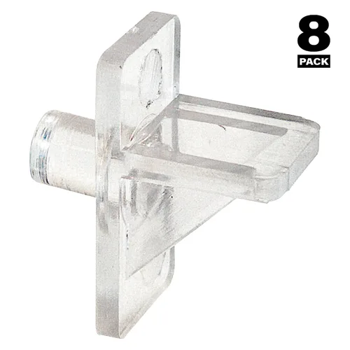 Vista 3 de Prime-Line U 10136 1/4 pulgadas, plástico transparente, clavija de soporte para estante (paquete de 8)