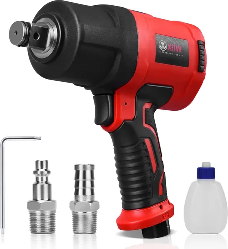 Vista 12 de XIIW Llave de impacto angular de 1/2 pulgada, par máximo de 910 pies-libras, diseño compacto y ligero de 3.63 lb, pistola de aire de impacto mini