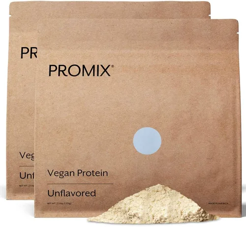 Vista 10 de ProMix Nutrition Proteína vegana en polvo a base de plantas, chocolate crudo, proteína de guisante y vitamina B-12 - Batidos de fitness y nutrición