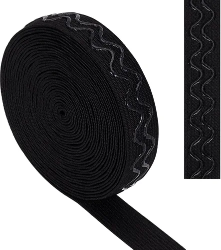 Vista 13 de GORGECRAFT Cinta elástica de silicona antideslizante de 5 yardas de 1 pulgada de ancho, banda de agarre elástica de goma, correas elásticas