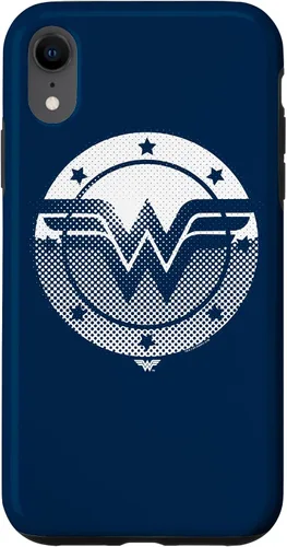 Vista 29 de Wonder Woman Funda con logotipo de escudo de medio tono para iPhone 17