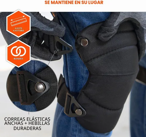 Vista 5 de Ergodyne Rodilleras ProFlex 230 Soft Cap, Cierre de Hebilla, Negro