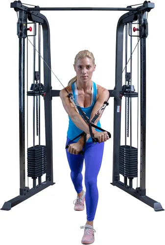 Vista 3 de Body-Solid Powerline - Máquina de ejercicios cruzados para gimnasio doméstico y comercial, centro de entrenamiento funcional con pila de pesas