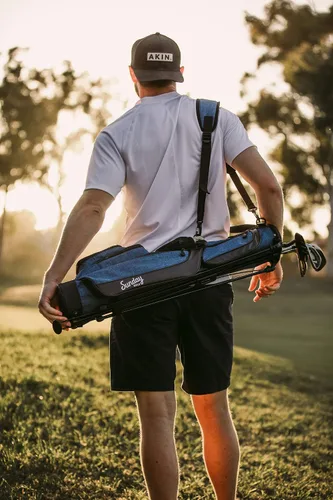Vista 8 de The Original Sunday Golf Loma Bag - Bolsa de golf ligera con correa y soporte, fácil de transportar bolsa de pie para campo de prácticas, par 3