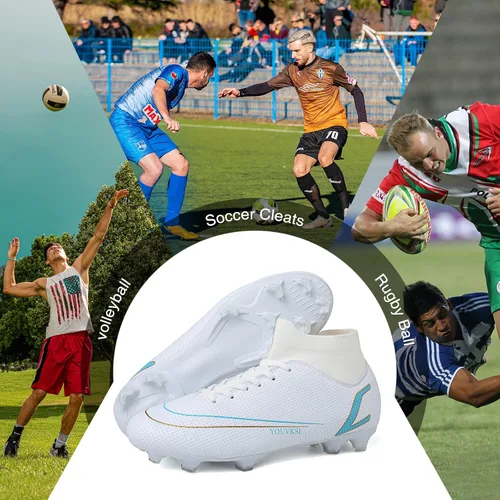 Vista 7 de CBUSTER Soccer Cleats Mens Outdoor Indoor Soccer Shoes Women for Big Boy AGTF