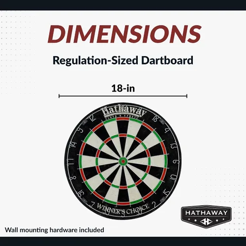Vista 2 de HathawayWinner's Choice 18-in Bristle Dartboard