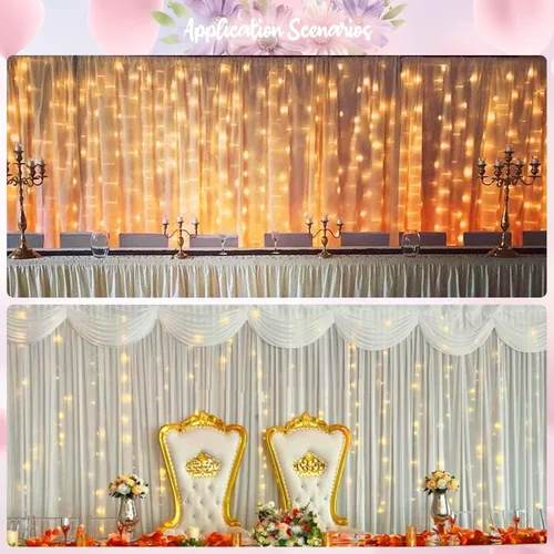 Vista 2 de Soporte de fondo profesional de 20 pies, soporte de fondo portátil dorado, soporte de altura ajustable para fondo de fotografía de eventos, fiestas