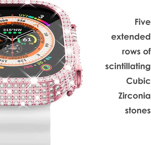 Vista 239 de Surace Bling - Carcasa con protector de pantalla para Apple Watch Series 3, 2, 1 de 1.496 pulgadas