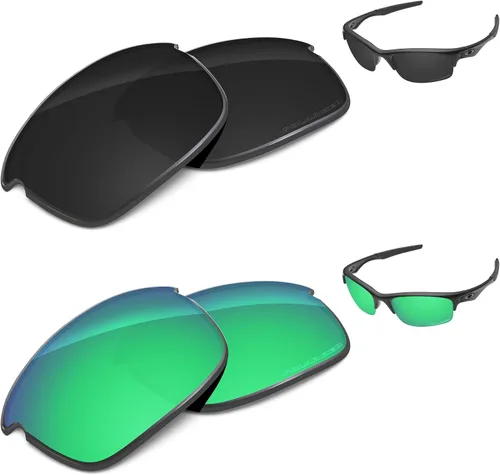 Vista 25 de Lentes de repuesto de rendimiento compatibles con Oakley Bottle Rocket OO9164 policarbonato polarizado grabado al aguafuerte, amarillo dorado Oro