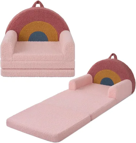 Vista 23 de Blissful Diary Sofá plegable para niños, 2 en 1, sofá para niños, cuadros