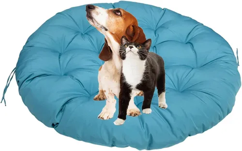 Vista 12 de Cojín redondo grueso para silla Papasan de 15.7 x 15.7 in, cojín de suelo extraíble para exteriores, cojín para silla Papasan al aire libre, cojín