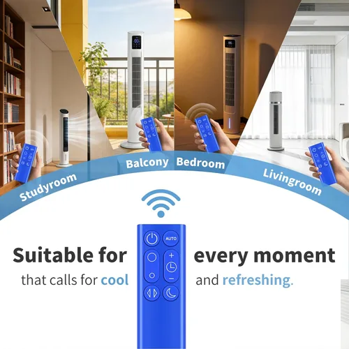 Vista 9 de Control remoto de repuesto para Dyson DP01/DP03/TP02/TP03 (azul) compatible con ventiladores Pure Cool/Hot+Cool y purificadores de aire
