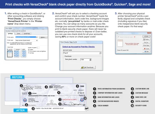 Vista 6 de VersaCheck X1 2018 para QuickBooks