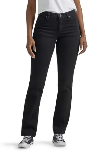 Vista 2 de Lee - Pantalones jeans para mujer petite, ajuste relajado, rectos azul auténtico