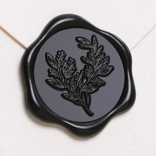 Vista 17 de UNIQOOO Calcomanías de Sello de Cera - Calcomanías de Sello de Sobre de Invitación de Boda de Eucalipto, 50 Piezas Calcomanías Autoadhesivas Hoja