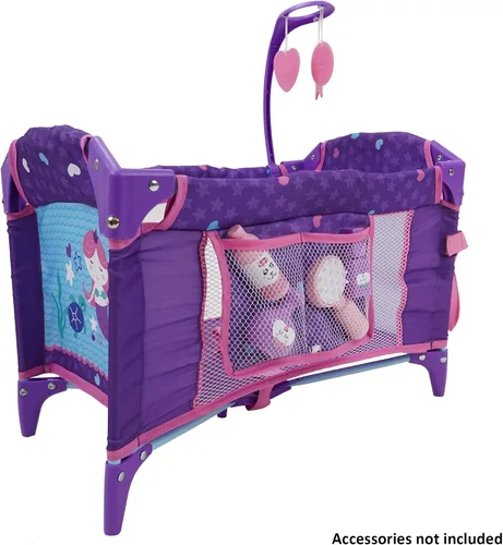 Vista 4 de 509 Crew Mermaid Dream n Fun - Patio de juego de muñecas para niños, con móvil, se pliega para un fácil almacenamiento y viajes, empaca y juega, a