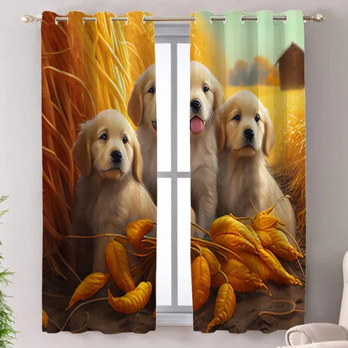 Vista 56 de Shrahala Abstract Colorful Blackout Curtain Tiers, Modern Ative Kitchen Valance Light Blocking Tier Drapes with Rod Pocket, 2 Pack 26 X 24 in