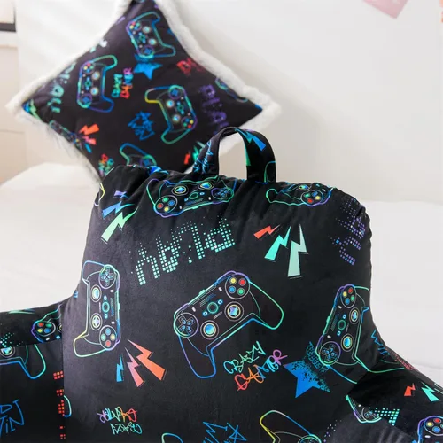 Vista 3 de A Nice Night - Almohada para niños para apoyar la espalda al leer y ver TV, almohada para cama con cómodo respaldo para descansar, ideal