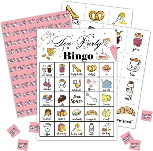 Vista 5 de Juegos de fiesta de bingo de Navidad con 24 jugadores, tarjeta de juegos de fiesta de cumpleaños, tarjetas de bingo para actividades familiares