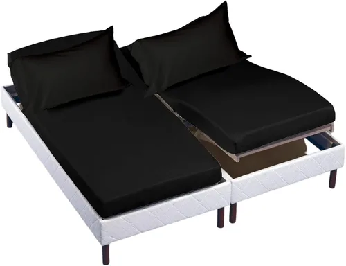 Vista 62 de Cottingon Juego de sábanas cortas de 4 piezas para caravana tamaño Queen, 100% algodón egipcio de fibra extra larga premium, juego de sábanas suaves
