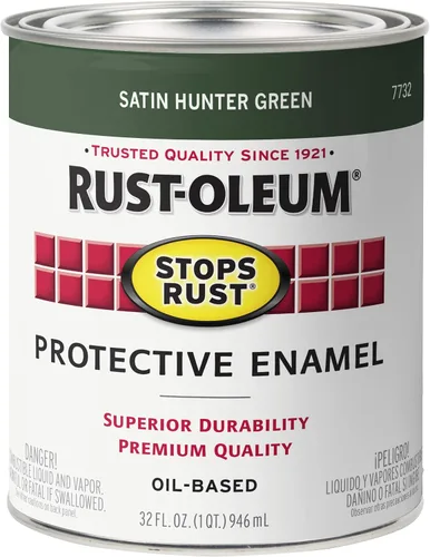 Vista 14 de Rust-Oleum 7777730 Stops Rust Pintura con Brocha, Media Pinta, Negro Satinado