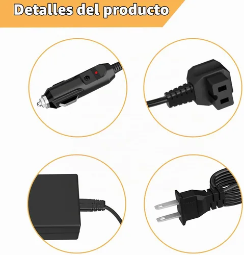 Vista 4 de Cable de alimentación compatible con Alpicool, Bodega, Euhomy, BougeRV, ARB, ICECO, Setpower, JoyTutus, cable de alimentación enfriador