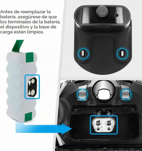 Vista 5 de Batería de repuesto Tenergy para iRobot 500