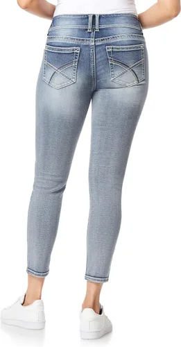 Vista 2 de WallFlower Pantalones de mezclilla elásticos Insta de tiro medio para mujer (estándar y extragrande)