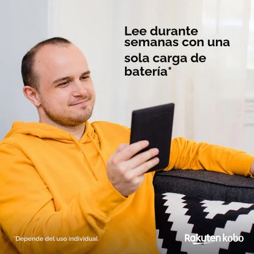 Vista 4 de Kobo Nia eReader Pantalla táctil sin reflejos de 6 pulgadas Brillo ajustable Delgado y ligero eBooks WiFi 8 GB de almacenamiento