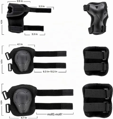 Vista 7 de WayEee Juego de casco de bicicleta para niños, rodilleras, equipo de protección ajustable, 3-14 años