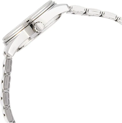 Vista 2 de Casio LTP1302D-7A2V Enticer - Reloj analógico de 3 manecillas con bisel acanalado de acero inoxidable y esfera plateada para mujer, Reloj analógico
