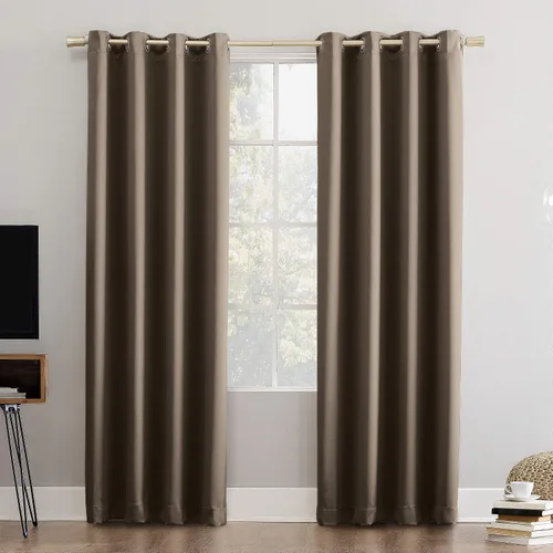 Vista 48 de Sun Zero Nordic - Juego de 2 paneles de cortinas con ojales de grado teatral extremo 100% opacas, 104" x 96" (2* 52" x 96"), cortinas opacas blanco