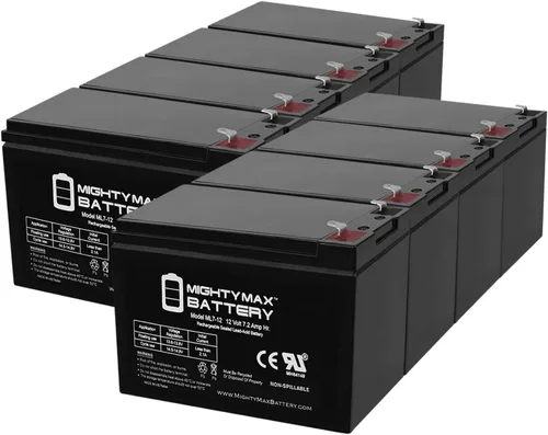 Vista 10 de Mighty Max Battery ML7-12 - Batería de repuesto duradera 6-DW-7 de 12 V 7.2 AH - Paquete de 2